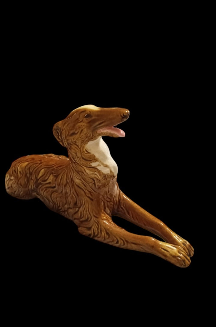 Figurine Porcelain Royal Dux Borzoi Russian Wolfhound