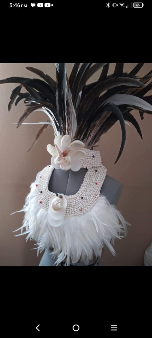 Tahitian Tropical Costumes Headdress and chest piece